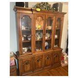 8 DOOR LIGHTED CHINA CABINET, 62 IN X 16 IN X 76 I
