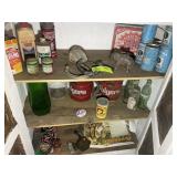 CONTENTS INSIDE OF PIE SAFE INCLUDING, SHOW SHINE