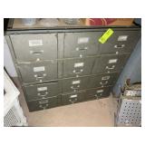 12 DRAWER METAL STACKING CABINET, 36 IN X 19 IN X