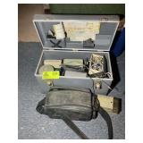 BOX WITH ASSORTED CAMERA RELATED ITEMS INCLUDING,