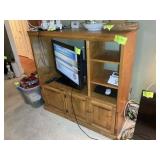 3 DOOR ENTERTAINMENT CENTER, NO CONTENTS, 48 IN X