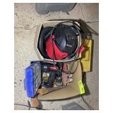 GROUP OF MISC HAND TOOLS, DRILLMASTER DRILL AND FL