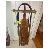 VINTAGE SNOW SLED ROCKET PLANE, APPROX 56 IN LONG