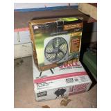 PORTABLE FAN AND CHARCOAL GRILL