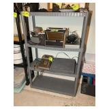 4 TIER PLASTIC SHELF, NO CONTENTS