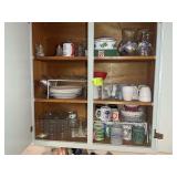 CONTENTS OF CABINET INCLUDING CORRELL DISHES, ASSO