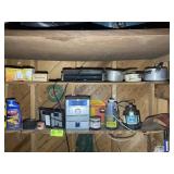 CONTENTS OF CLOSET TO LEFT OF CARPORT, CHRISTMAS T