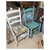 TWO LADDERBACK CHAIRS
