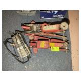 TWO 2 TON FLOOR JACKS AND ELECTRIC AIR COMPRESSOR