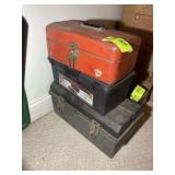 GROUP OF TOOL BOXES WITH MISC TOOLS