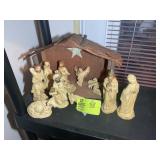 NATIVITY SET, PLASTIC TYPE MATERIAL, SOME DAMAGE
