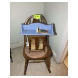 SMALL WOODEN ROCKING CHAIR, JEWELRY BOX , WOOD SHE