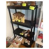 4 TIER PLASTIC SHELF, NO CONTENTS