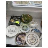 GROUP OF COLLECTABLE PLATES AND SERVING DISHES
