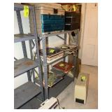 5 TIER METAL SHELF AND 4 TIER METAL SHELF, 59 IN T