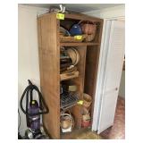4 TIER WOOD SHELF, 30.5 IN X 24 IN X 79 IN, NO CON