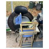 GROUP OF STOOLS AND CHAIR