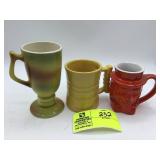 Luzier Yellow Green Brown Air Brush Footed Mug, Vi