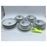 Jeannette Iris and Herringbone Berry Bowl