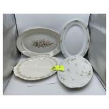 Antique Floral Oval Platter, Antique Warranted Iro