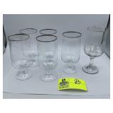 Lenox Crystal Lace Point Iced Tea Glass With Plati