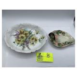 Leaf Shaped Hand Painted Dish,  Limoges France, Ha