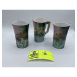 Antique Ceramic Fruit Pattern Tumbler by Usona Goo