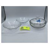 New Martinsville Glass Wheat Pattern Lidded Candy