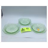 Anchor Hocking Princess Green Bread and Butter Pla