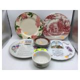 Pair of Chateau hand painted stoneware Japan small