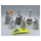 Floral Butterfly Hand Bell by Nanco, etched clear