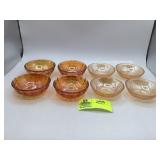 Jeanette Glass Marigold Carnival Glass Bowls, Oran