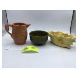 McCoy Pottery Water Lily Pottery Pitcher, Green ce