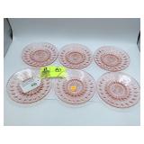 Jeannette Glass Windsor Diamond Bread and Plate, P