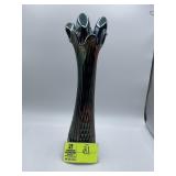 Fenton Amethyst Diamond Point Ribbed Carnival Glas