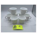 Hazel Atlas Thumbprint Milk Glass Cups