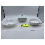 Westmoreland Hobnail Milk Glass Candy Dish, and a