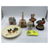Rooster, Hen, chicks decorative plate, Duck figuri
