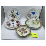 Hand Painted Nippon Floral Dish, Japanese Floral P