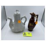 Ironstone White Teapot, Victorian Style Teapot, Re