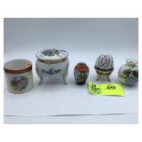 Small vase and hand painted nippon spoon rest, foo