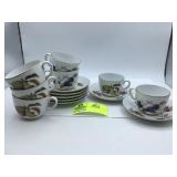Royal Worcester Evesham Tea Cups and Saucers, Whit