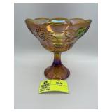 Indiana Glass Iridescent Marigold Harvest Grape Co