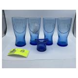 Cobalt Blue Glass Top Hat Ashtray, and a Vintage M