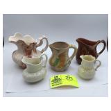 Brown and White Marbleized Pitcher, Lenox Colonial