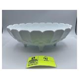 Indiana Glass Harvest Grape Milk Glass Fruit Bowl