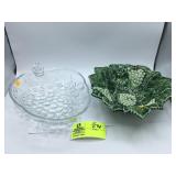 Caldas Portugal 182 Green Grapes And Leaves Servin