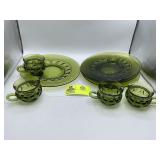 Indiana Glass Snack Plate With Cup, Indiana Kings