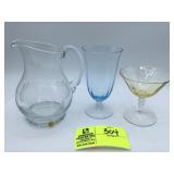 Ice Blue Water Goblet, Fostoria Fairfax glass sher