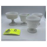 Colony Harvest Milk Glass Open Sugar Dish, and a C